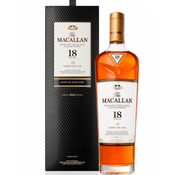 Whisky Macallan 18 anos Sherry Oak Single Malt 700ml